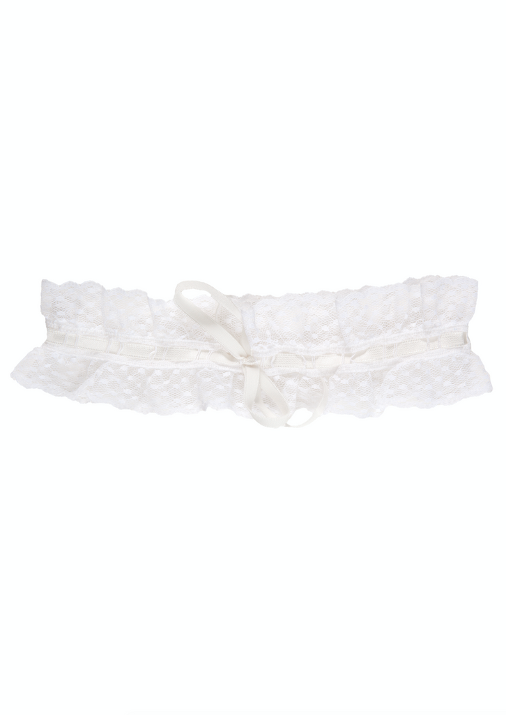 Mia Lace Garter Large (23"-29") / White Mia Lace Garter Large (23"-29") / White