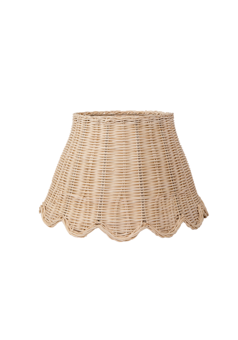 Scalloped Lampshade in Rattan