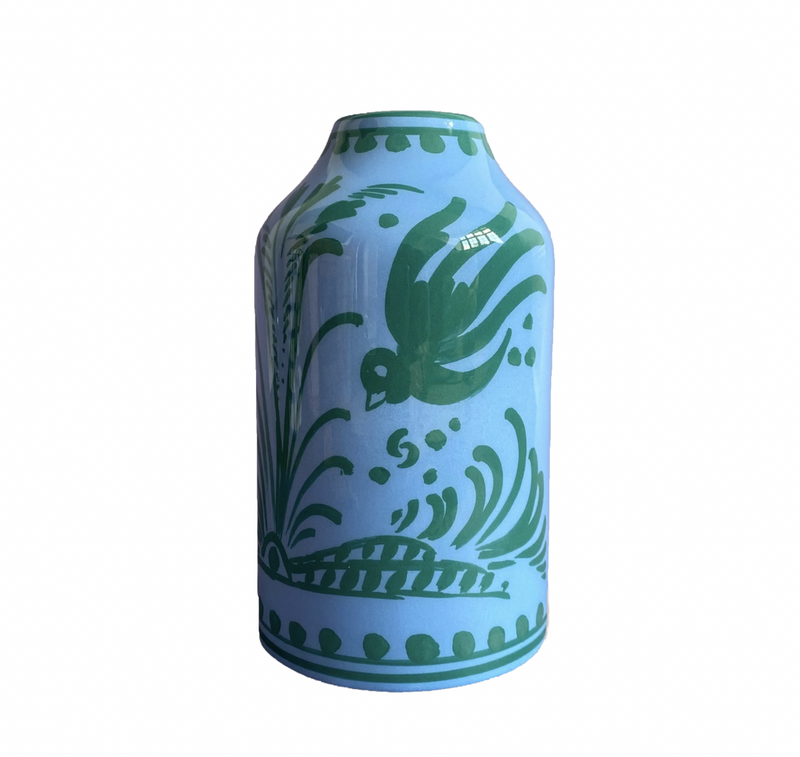 Genie in a Bottle Deco Vase & Bottle in Blue & Teal
