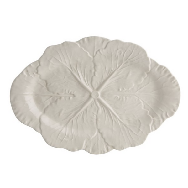 Bordallo Pinheiro Beige Cabbage Oval Platter