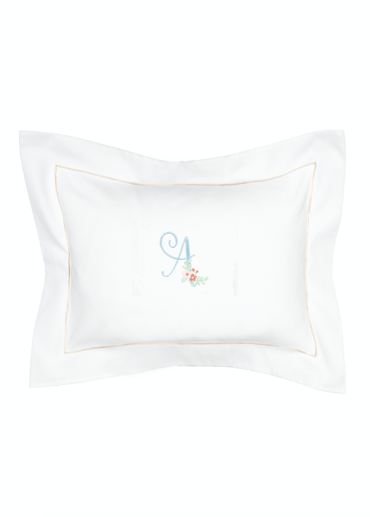 Cotton Percale Boudoir Pillow Cover, Personalized