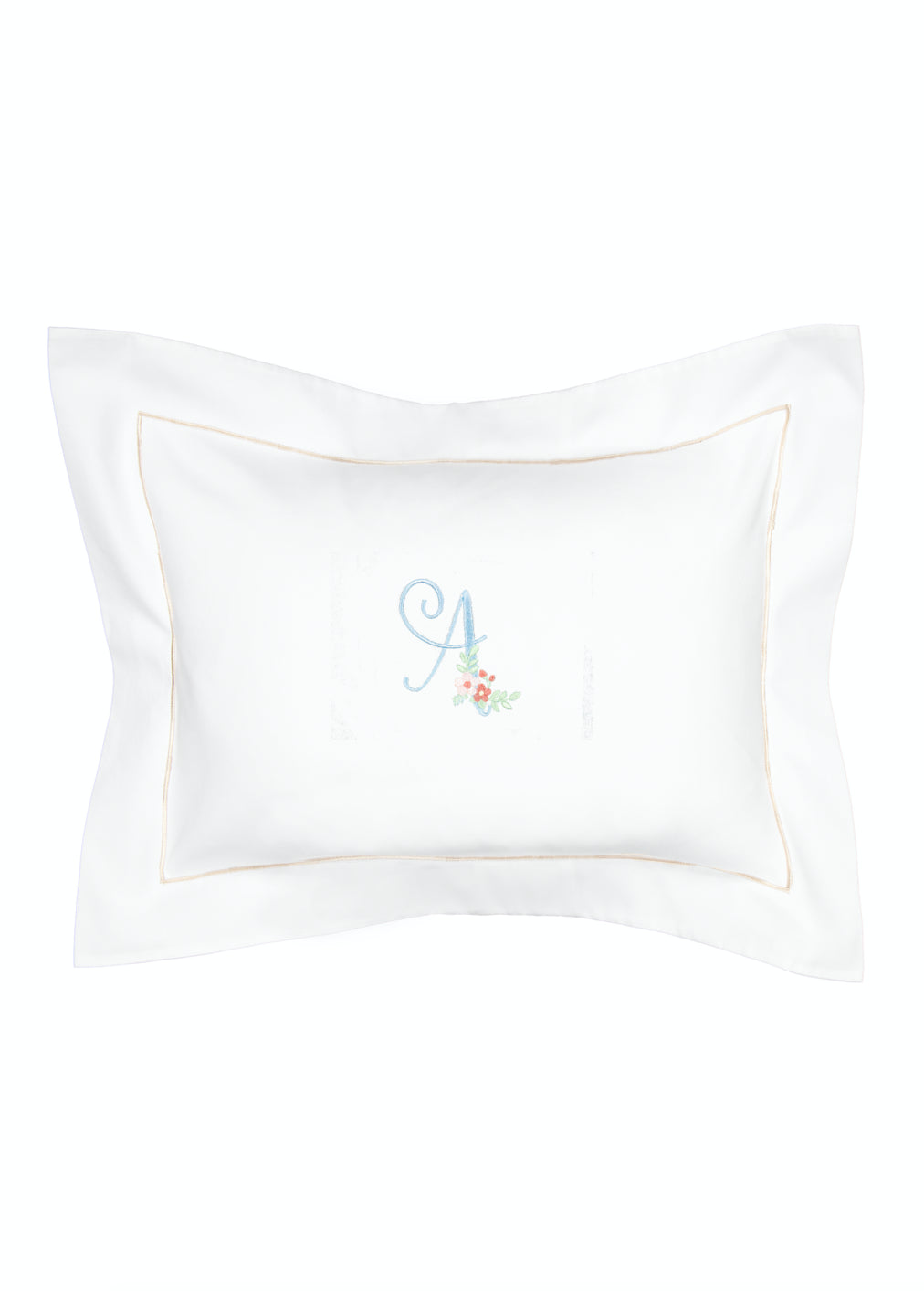 Cotton Percale Boudoir Pillow Cover, Personalized