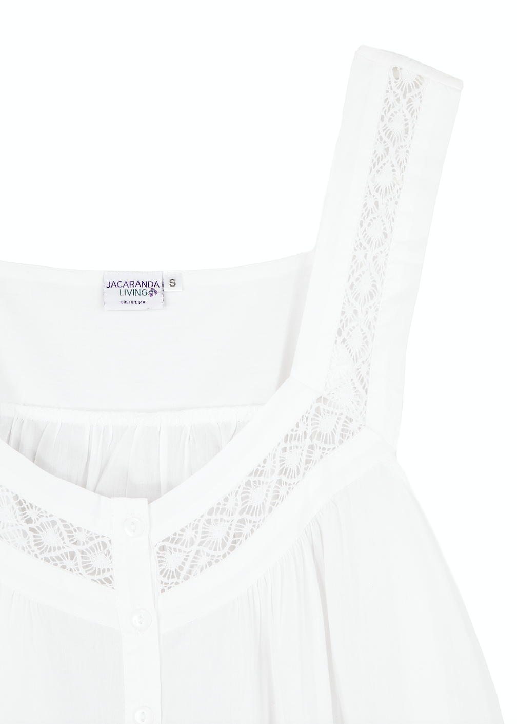 Courtney White Cotton Nightgown
