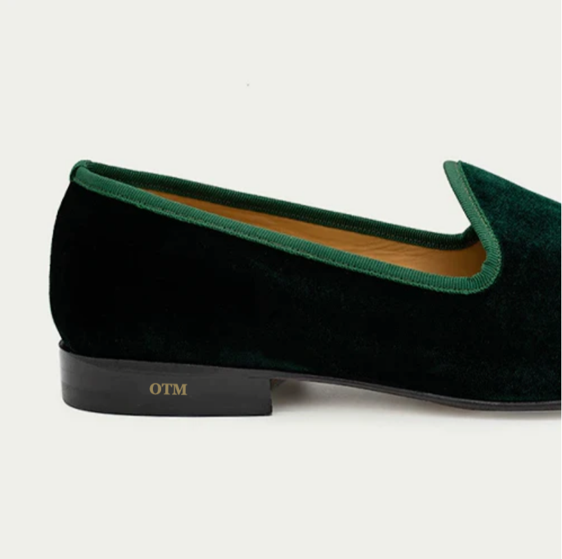 mint green swing dress Green Velvet Loafers ​| Antonio by Amali