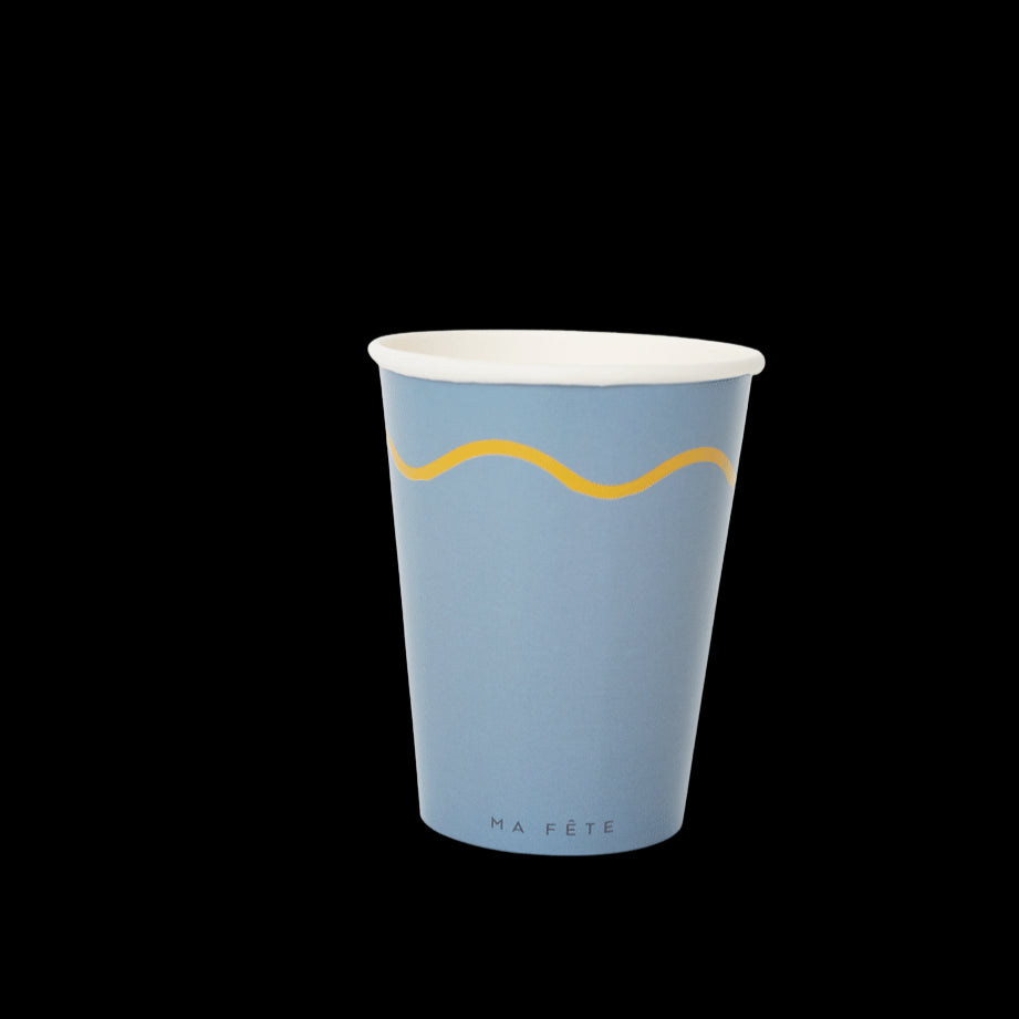 Signature Paper Cups in Blue & Yellow