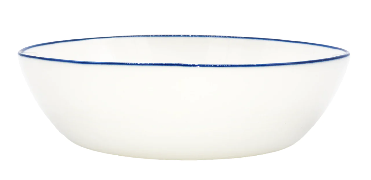 Abbesses Blue Rim Pasta Bowl