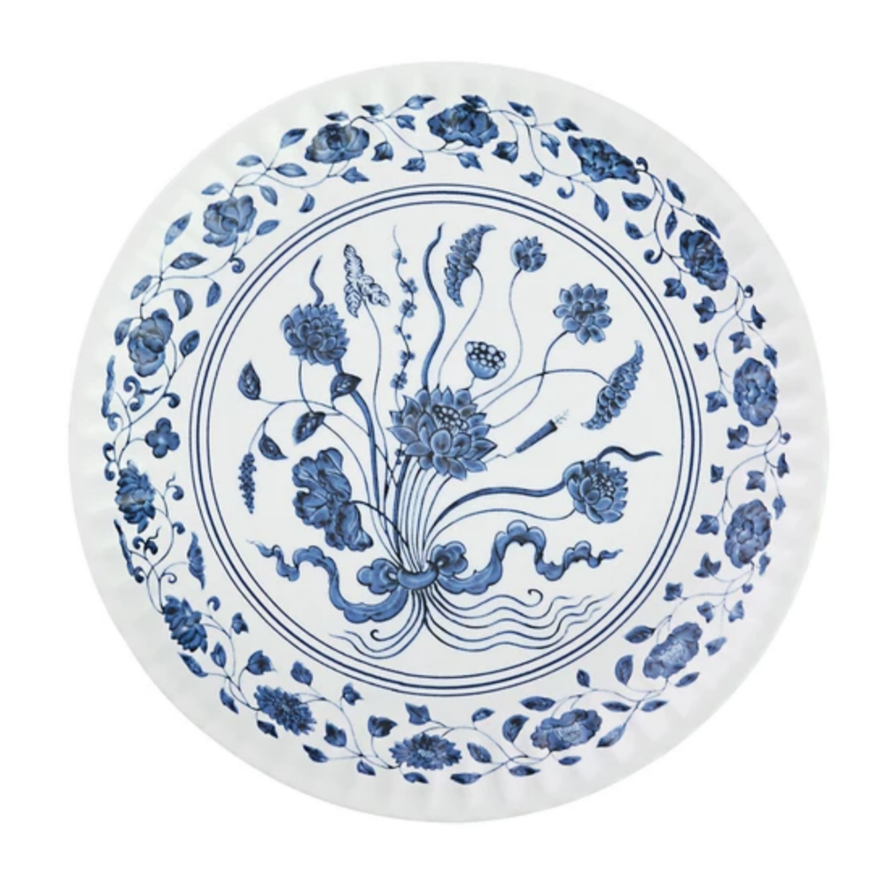 Courtland & Co Botanical Melamine Plates, Set of 4