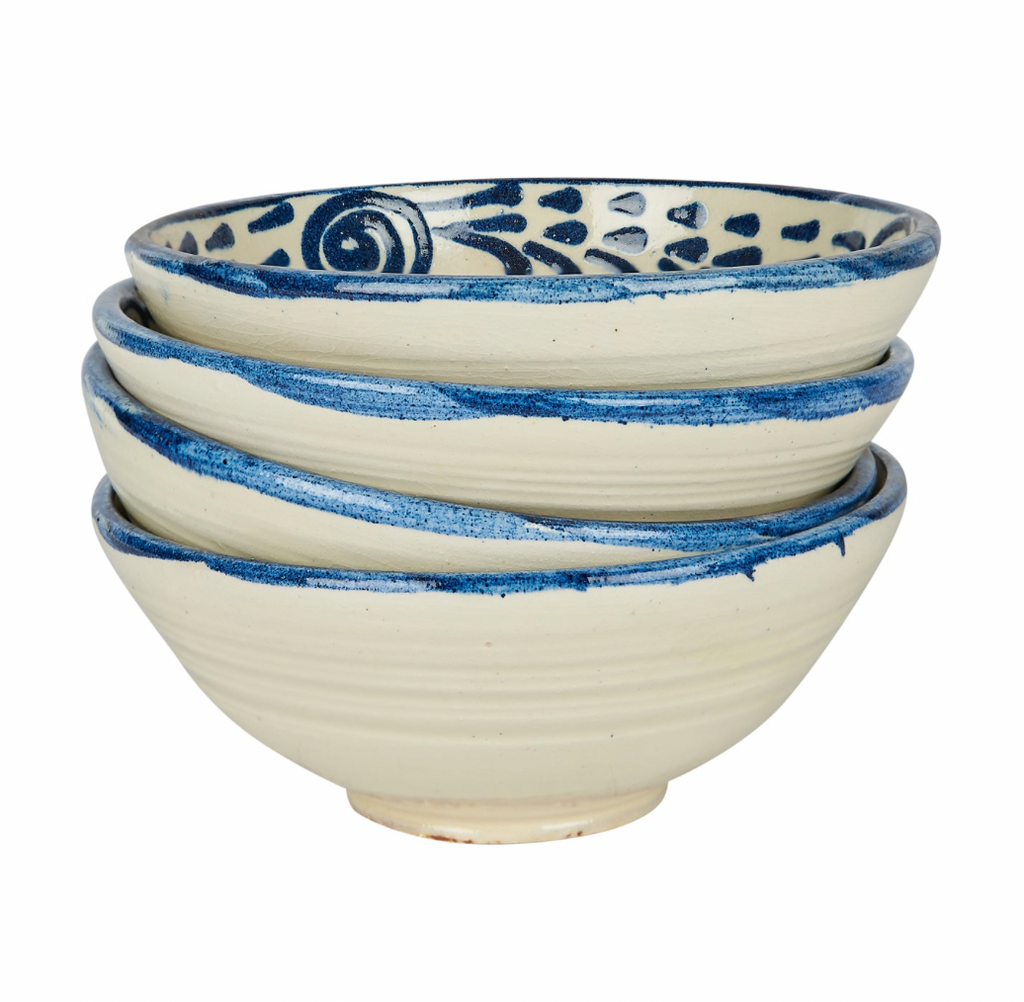Blue Ceramic Cereal Bowl