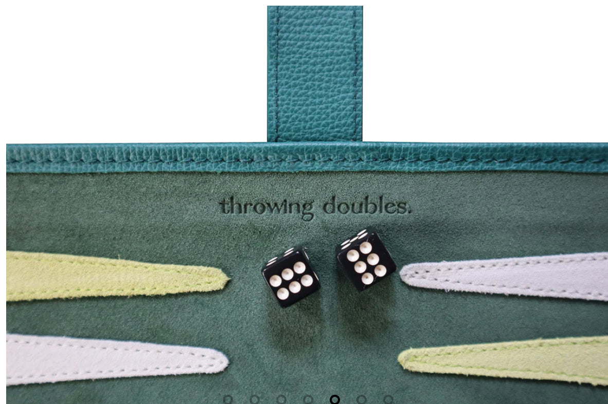 Travel Backgammon Board Green