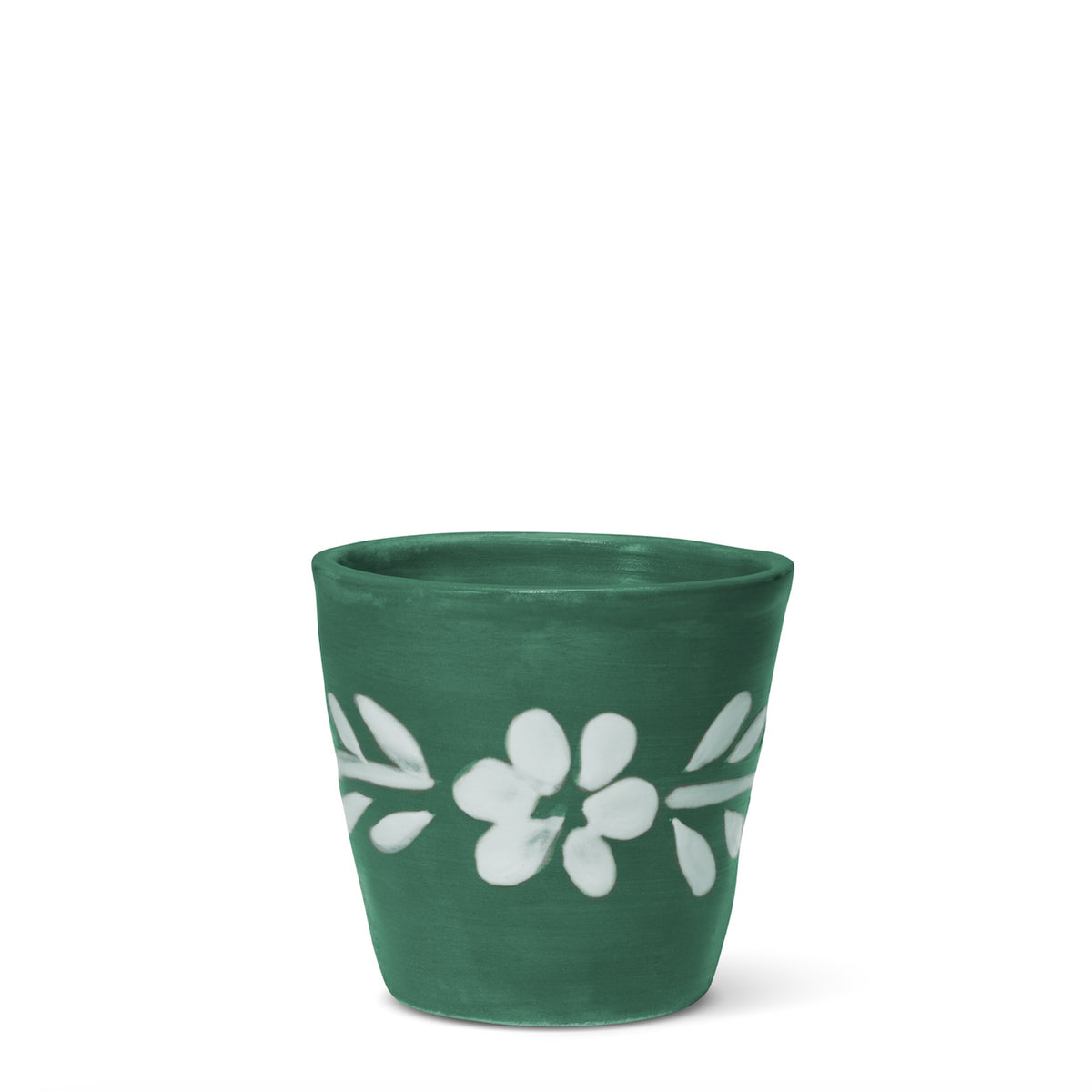 Espresso Cup With White Floral Trim in Cypress