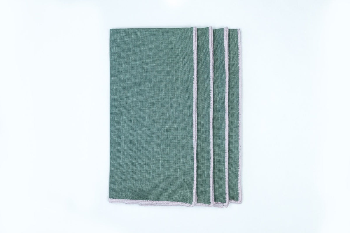 Sea Sonen Napkin Pink Small Trim, Set of 4