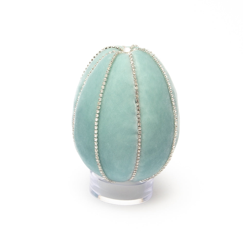 Seafoam Crystal Trimmed Egg