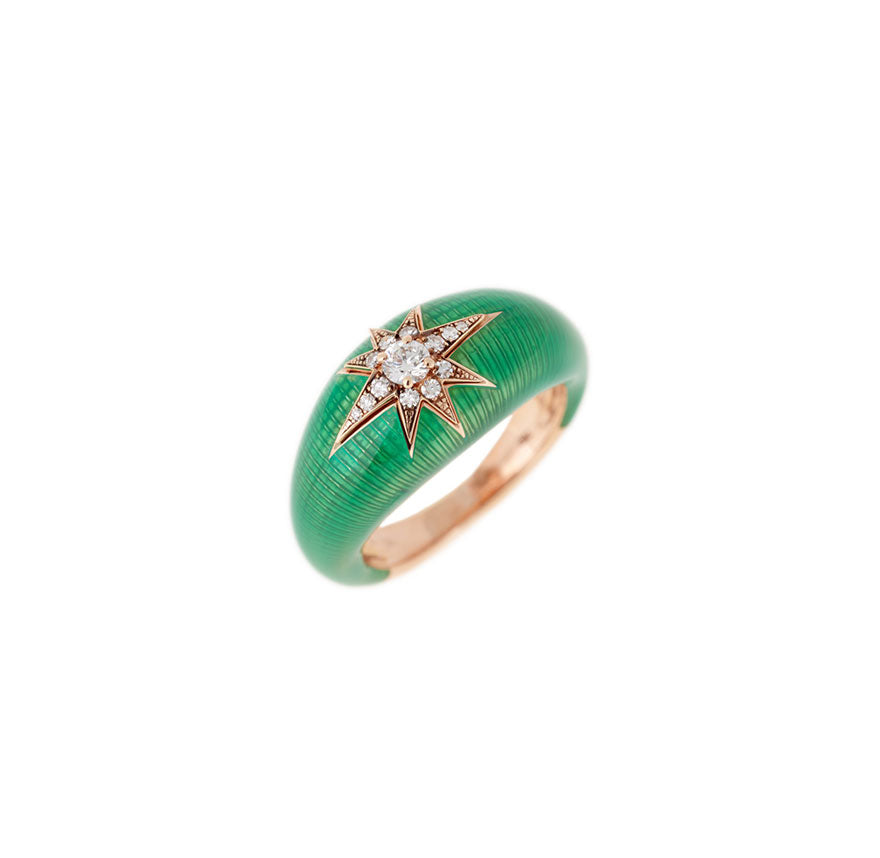 Aida Green Ring Diamonds