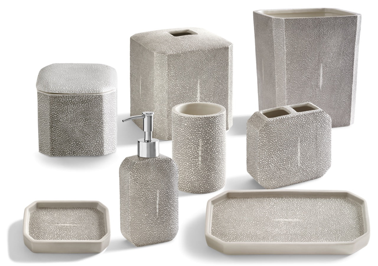 Shagreen Tootbrush Holder in Gray