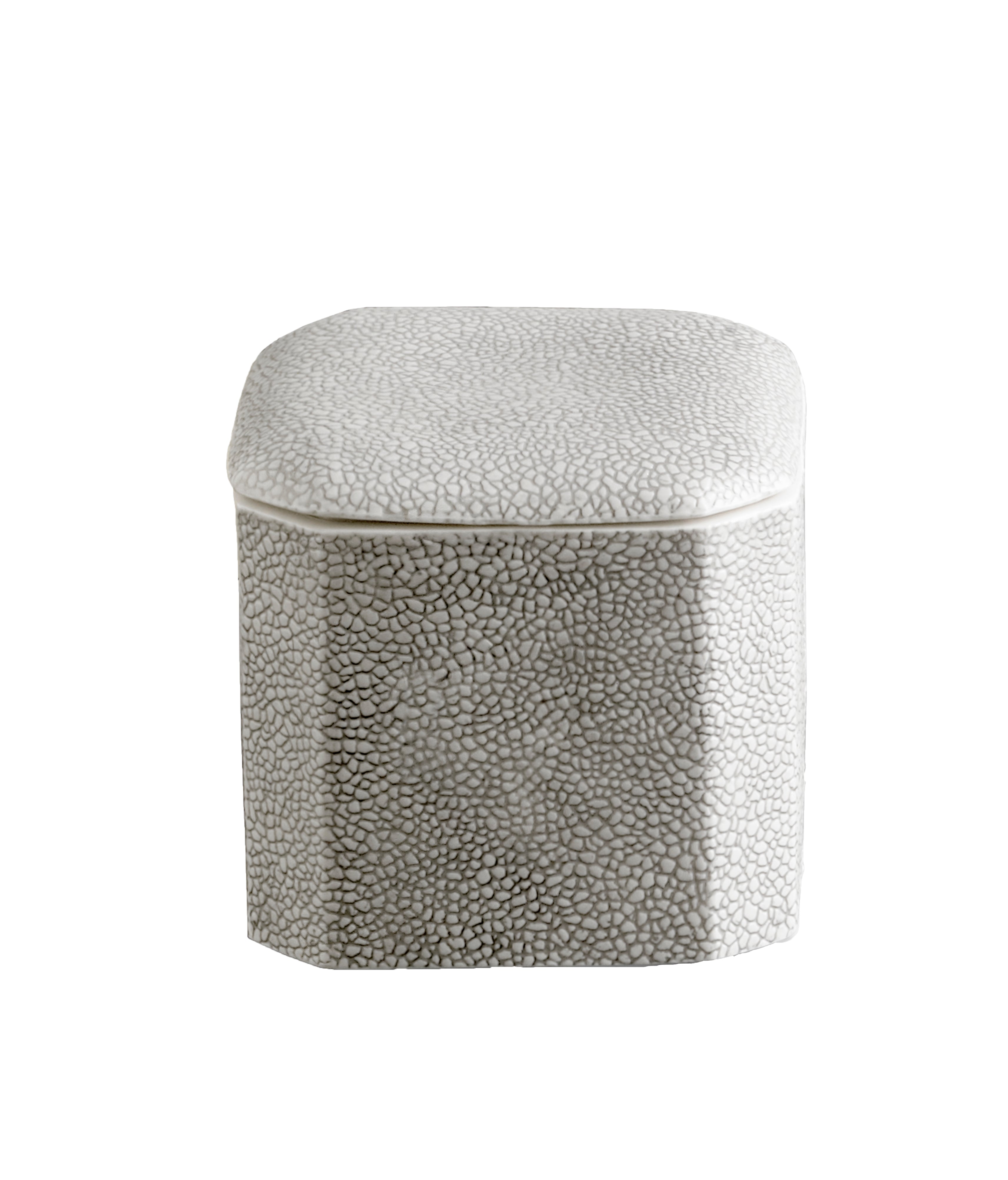 Shagreen Cotton Jar in Gray