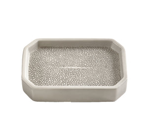 Shagreen Soap Dish in Gray