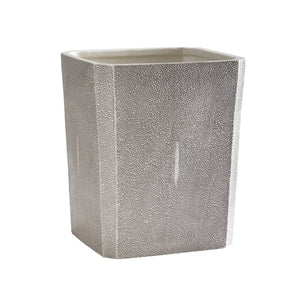 Shagreen Waste Basket in Gray