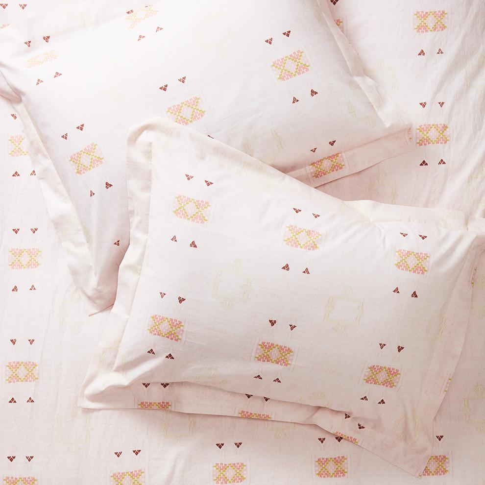 Blush Cactus Silk Pillowcases and Shams