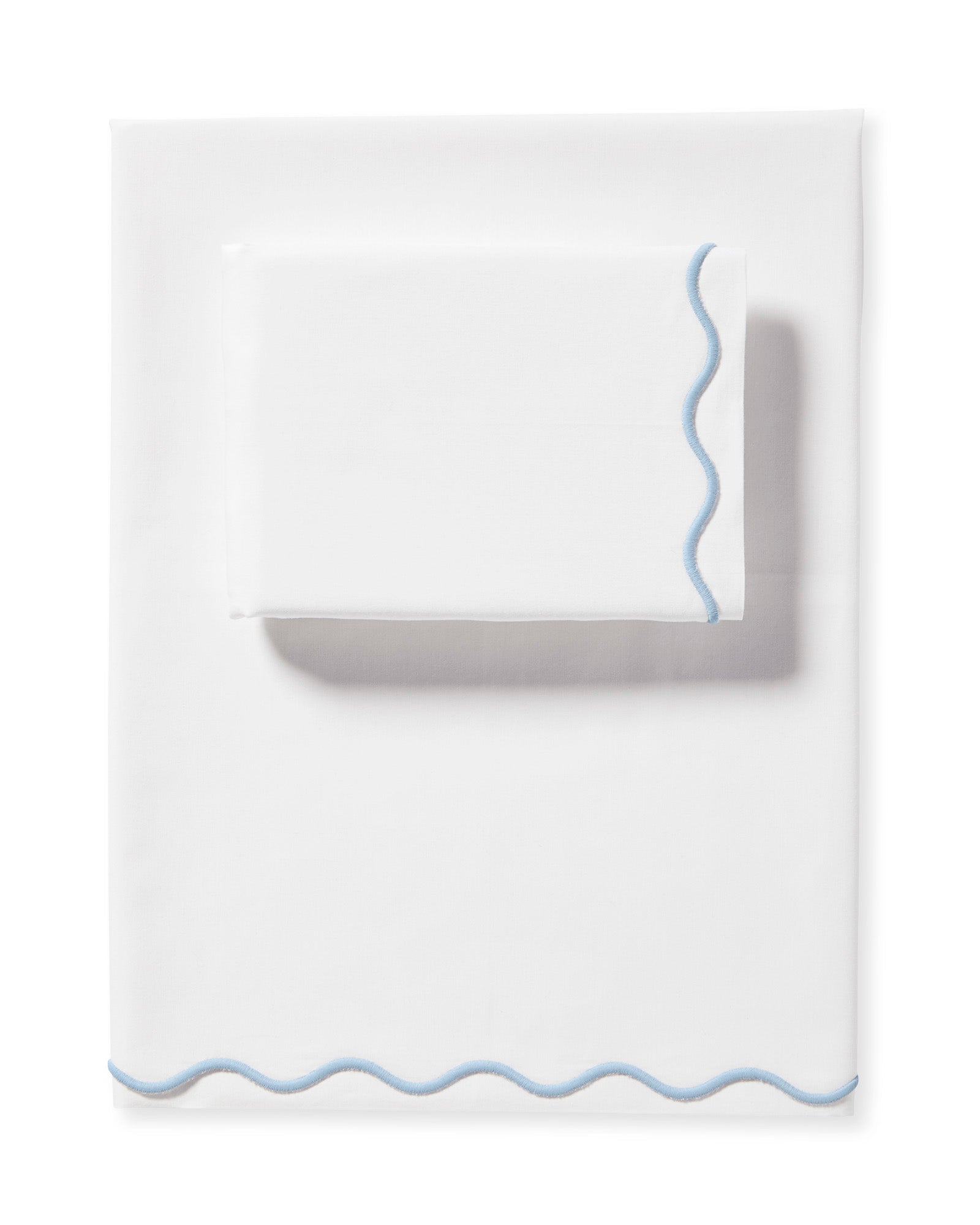 Wave Sheet Set, King, Coastal Blue