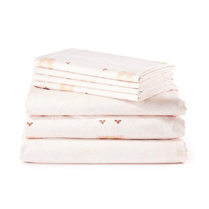 Blush Cactus Silk Sheet Set with Pillowcases