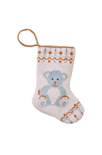 Shuler Studio Bear-y Christmas Bauble Stocking in Blue