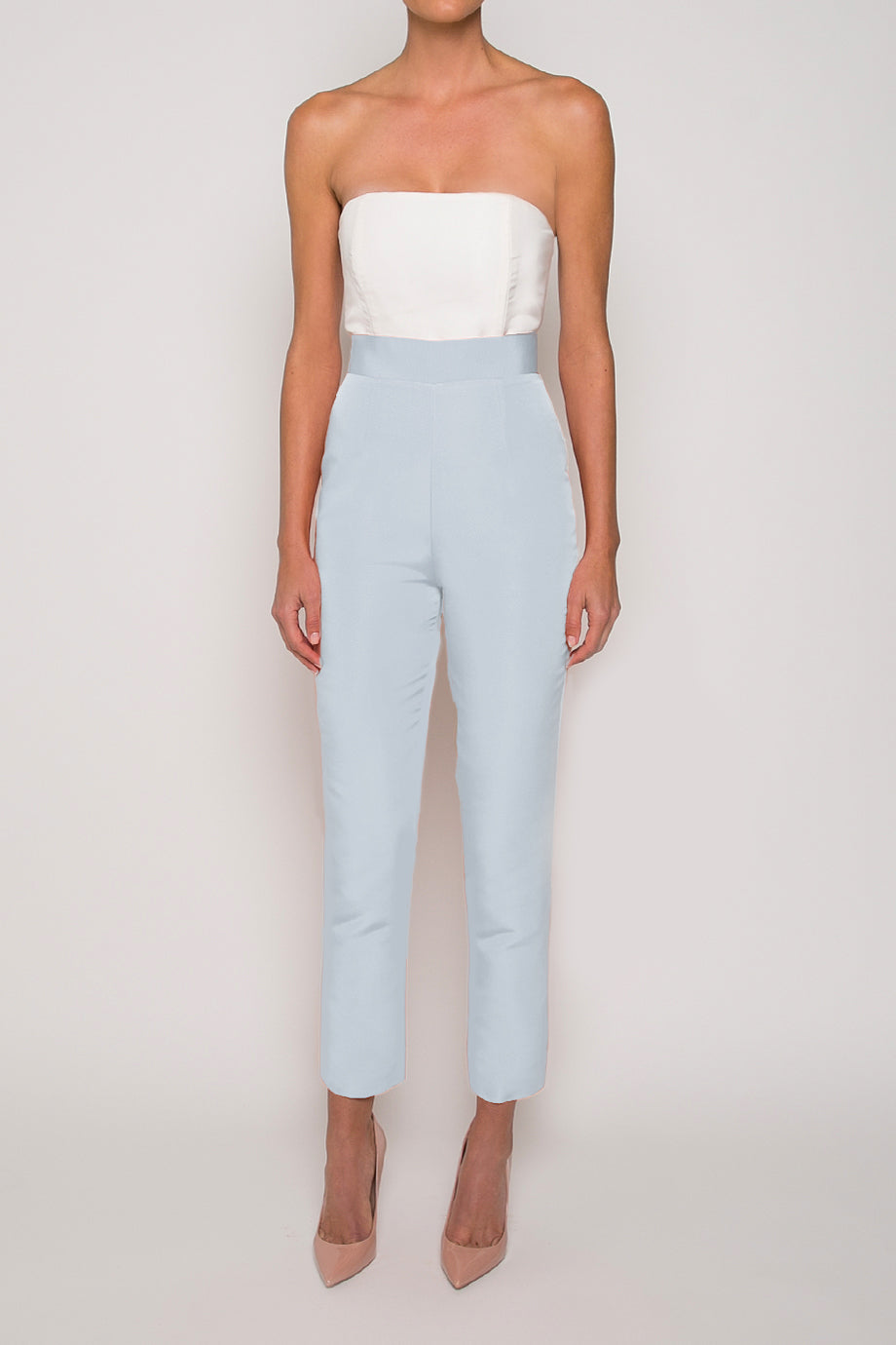 Silk Faille Cigarette Pants