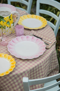 Lido Dinner Plate, Pink, Set of 4 - Skye McAlpine Tavola