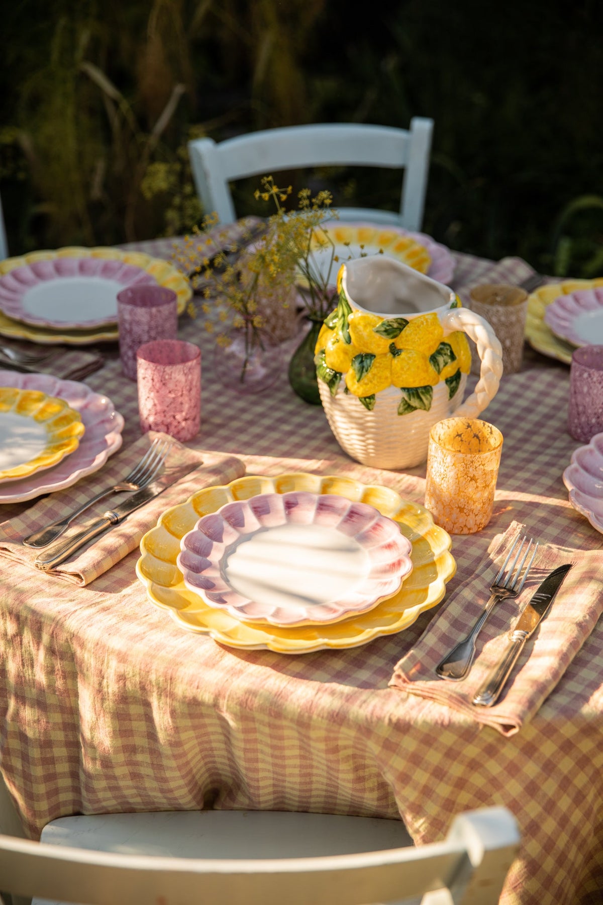 Lido Side Plate, Pink, Set of 4 - Skye McAlpine Tavola