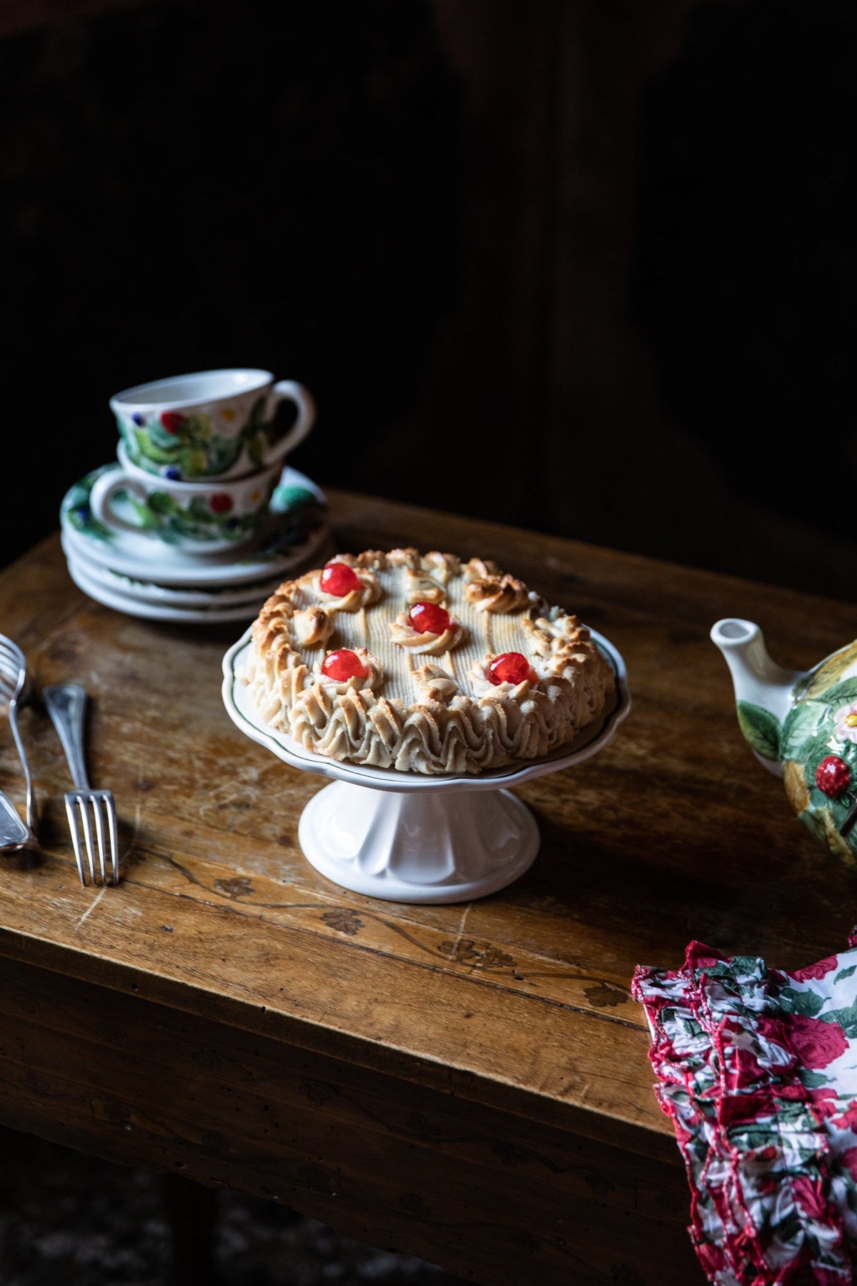 Romilly Small Cake Stand, Green - Skye McAlpine Tavola