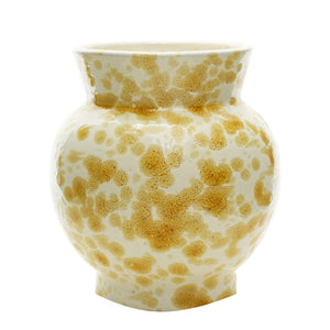 Speckled Vase in Yellow