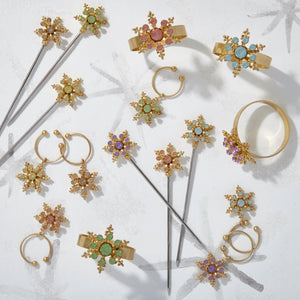 Snowflake Cocktail Picks in Pastel