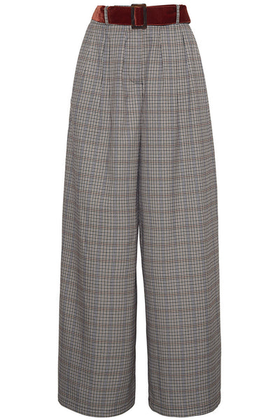 Soho Pants in Hannon Plaid Turtledove | Over The Moon