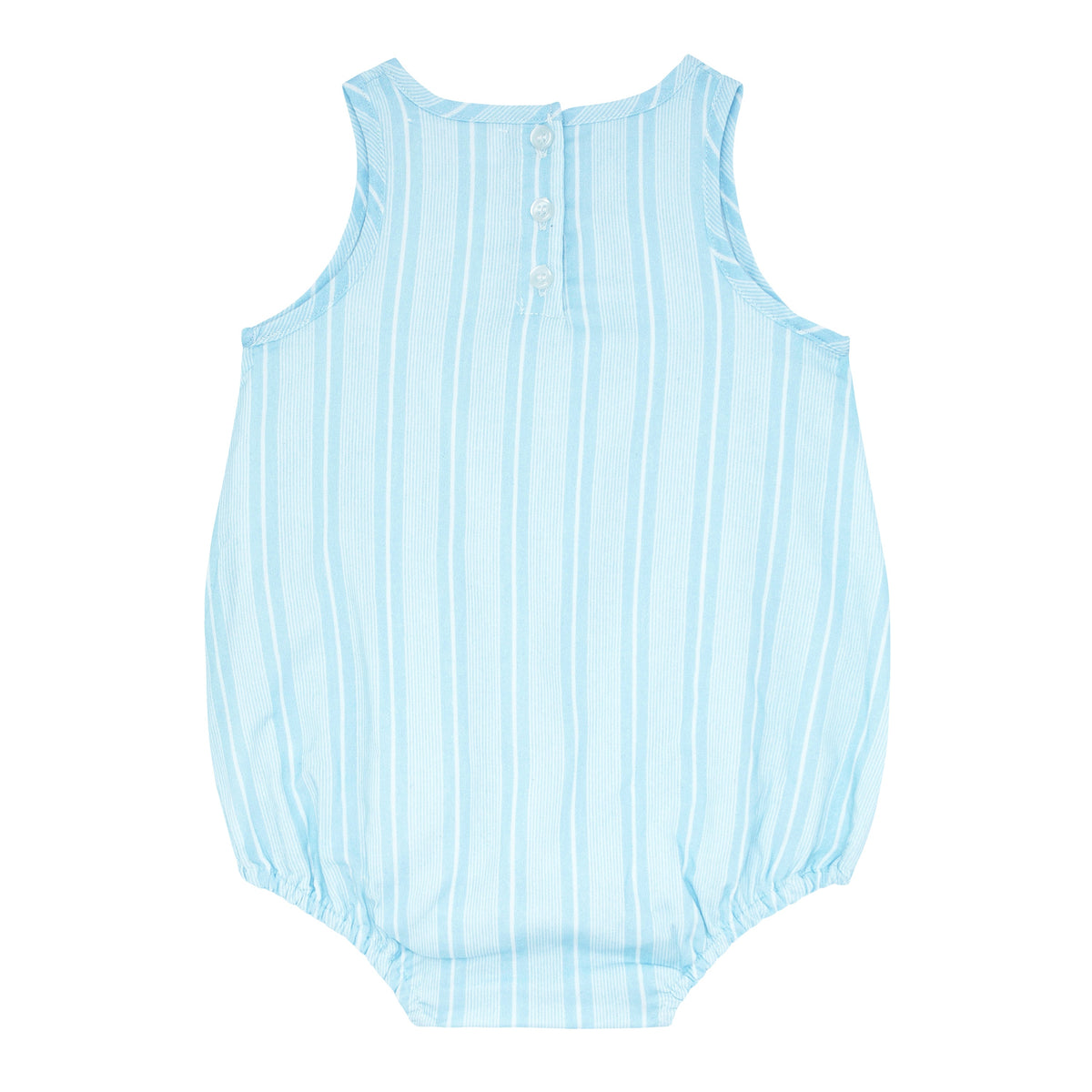 Baby Boy's Pacific Blue Stripe Bubble Romper