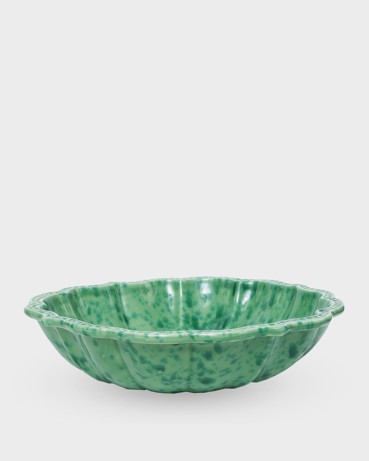 Speckled Serving Bowl in Green