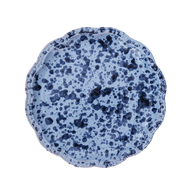 Speckled Dessert Plate in Blue