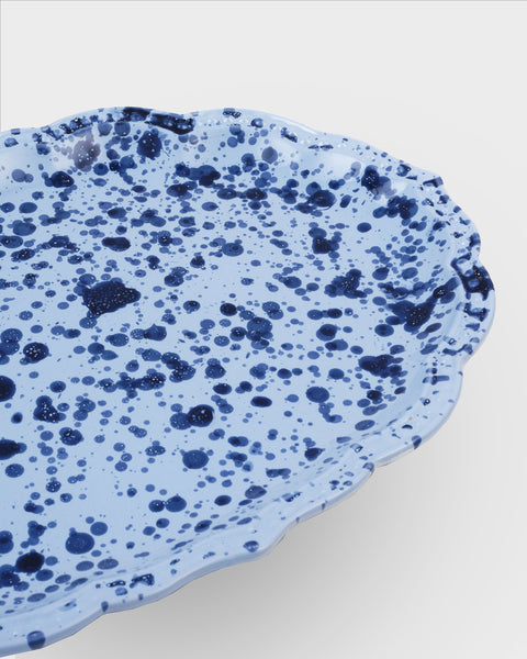 Speckled Serving Plate in Blue - Cabana