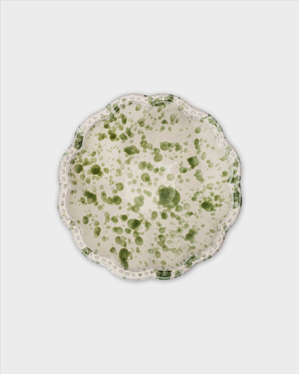 Speckled Small Bowl in Green and White