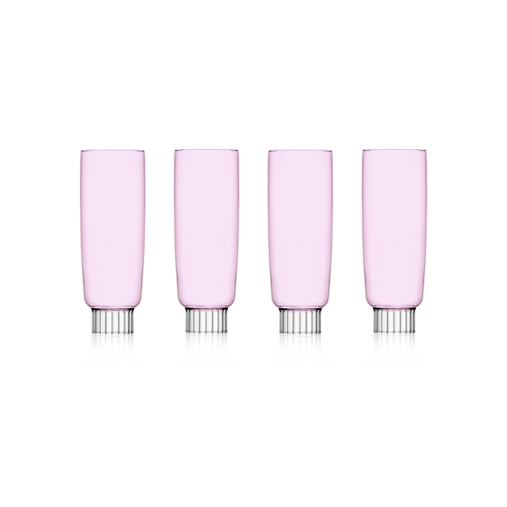Romantic Champagne Flutes, Set of 4