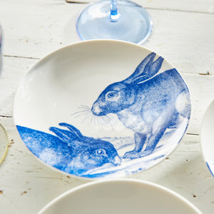 A detail photo of a Blue Bunnies canapé.