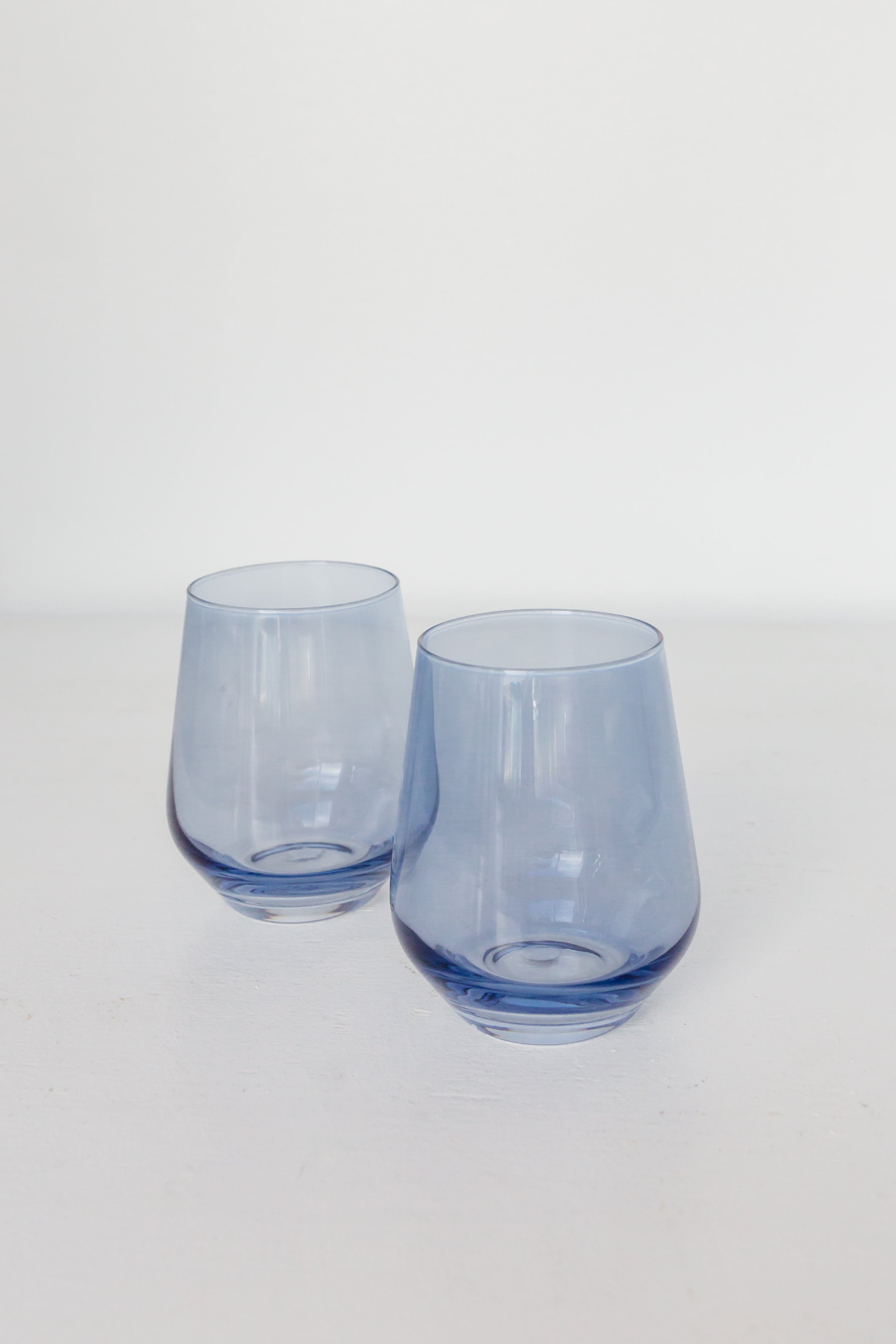 Colored Wine Stemless - Set of 2 {Cobalt Blue}