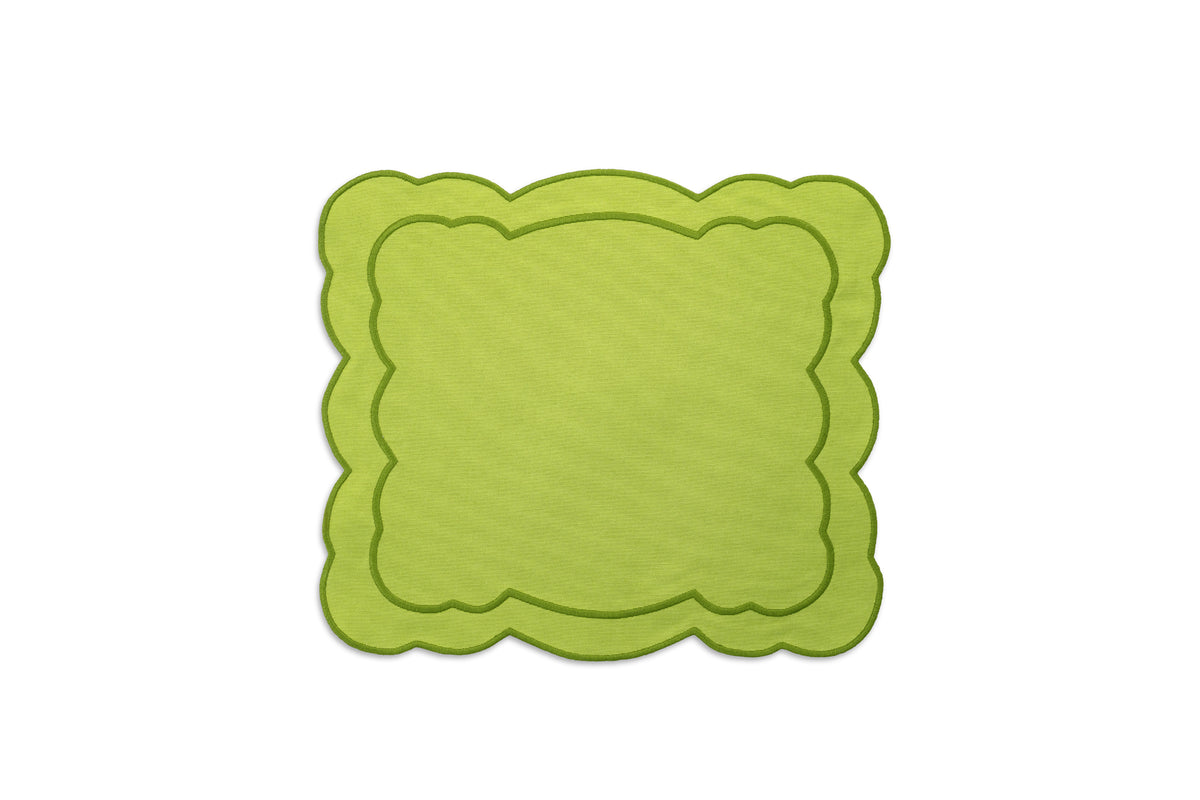 Strawberry Placemat and Napkin Set in Green