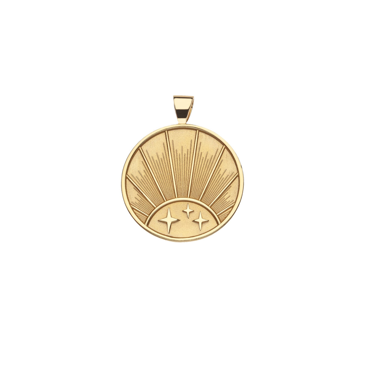 Strong Rising Sun JW Small Pendant Coin Necklace