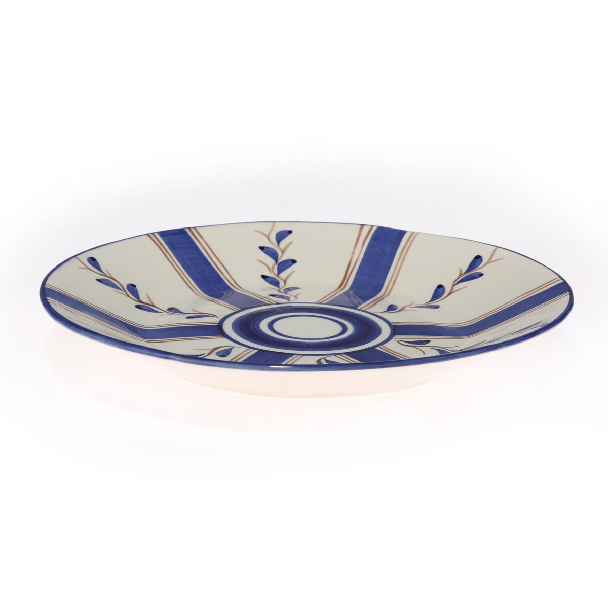 Blue Stripe Dessert Plate