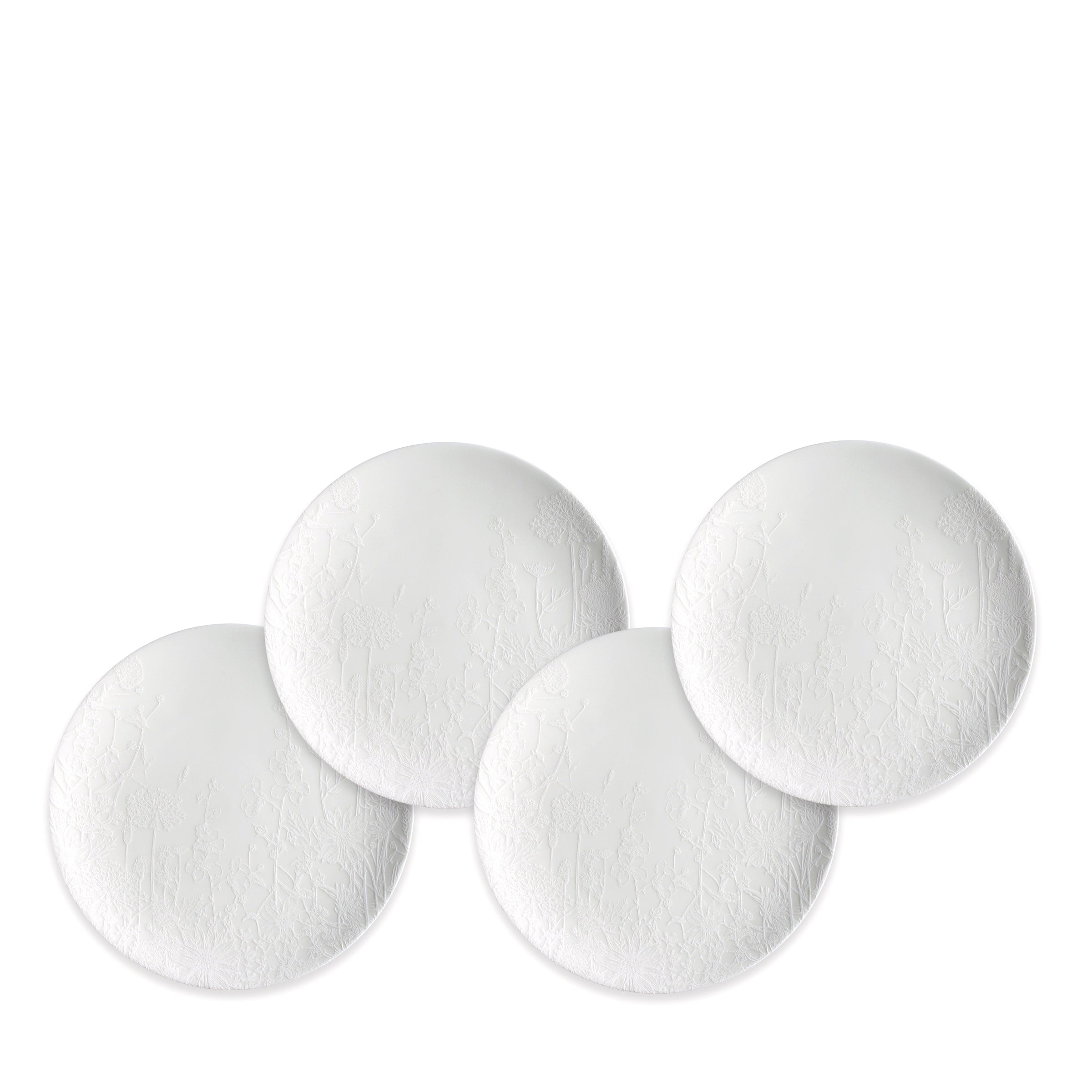Summer White Canapé Plates Boxed Set/4 - Caskata