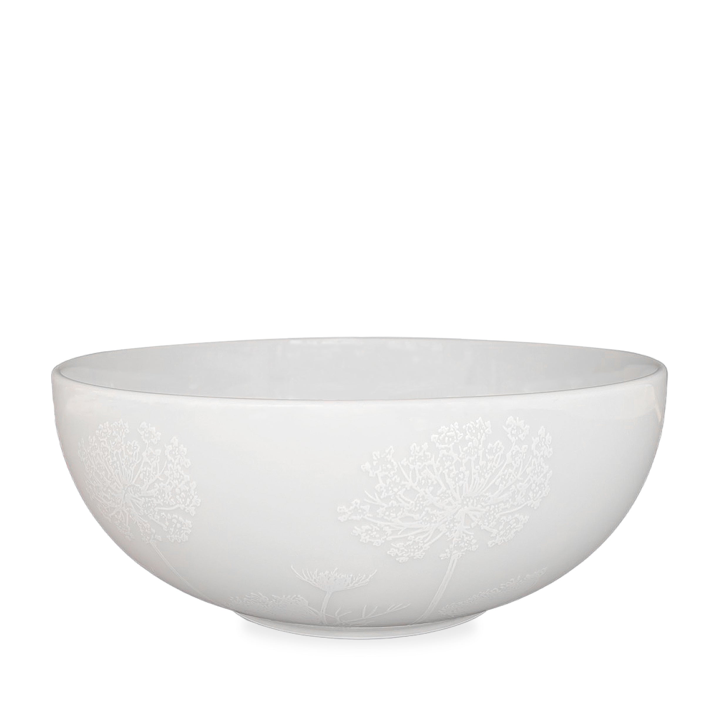Premium porcelain Summer white Vegetable Serving Bowl from Caskata.