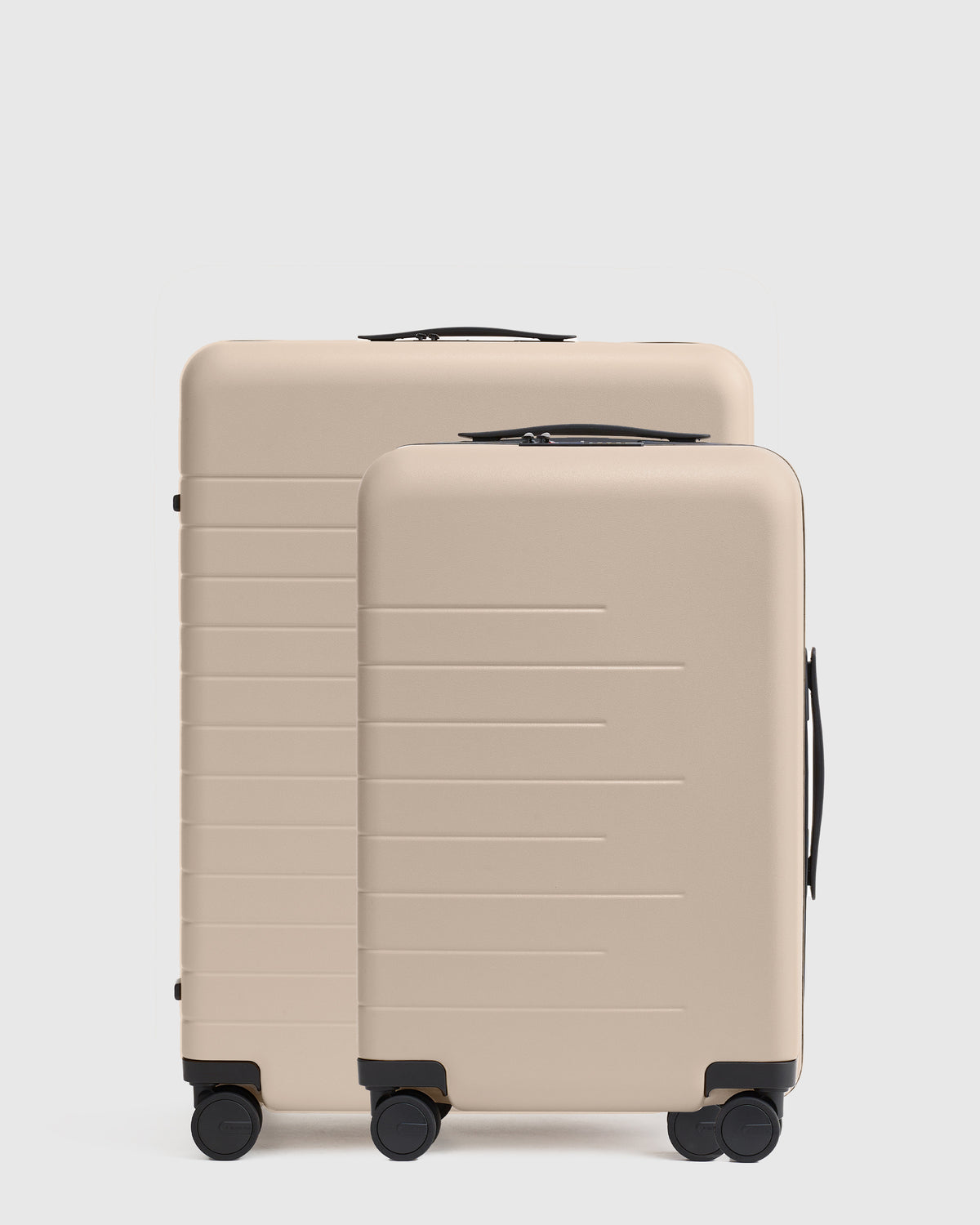 Carry-On 21" & Check-In 24" Hard Shell Suitcase Bundle- Black