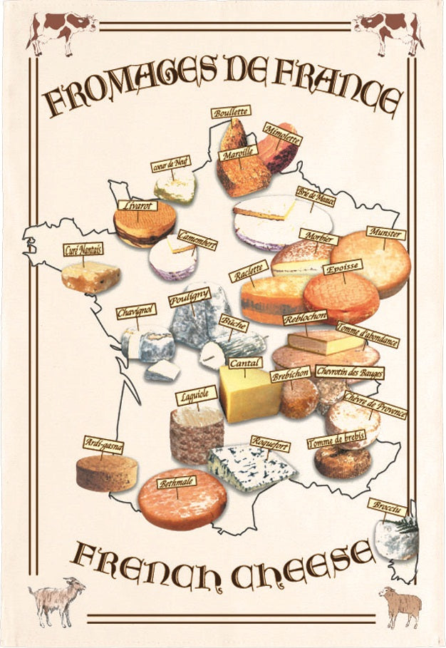 Tea Towel Fromages France