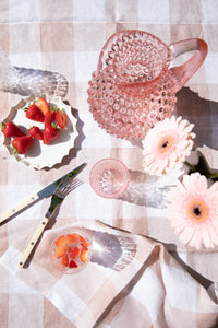Pink Gingham Tablecloth