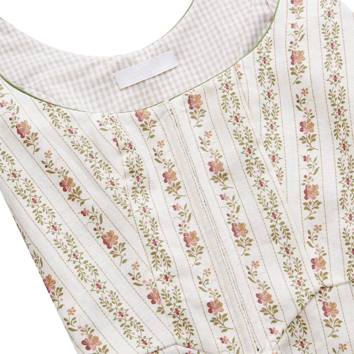 Electra Bodice in Floral Stripe Print