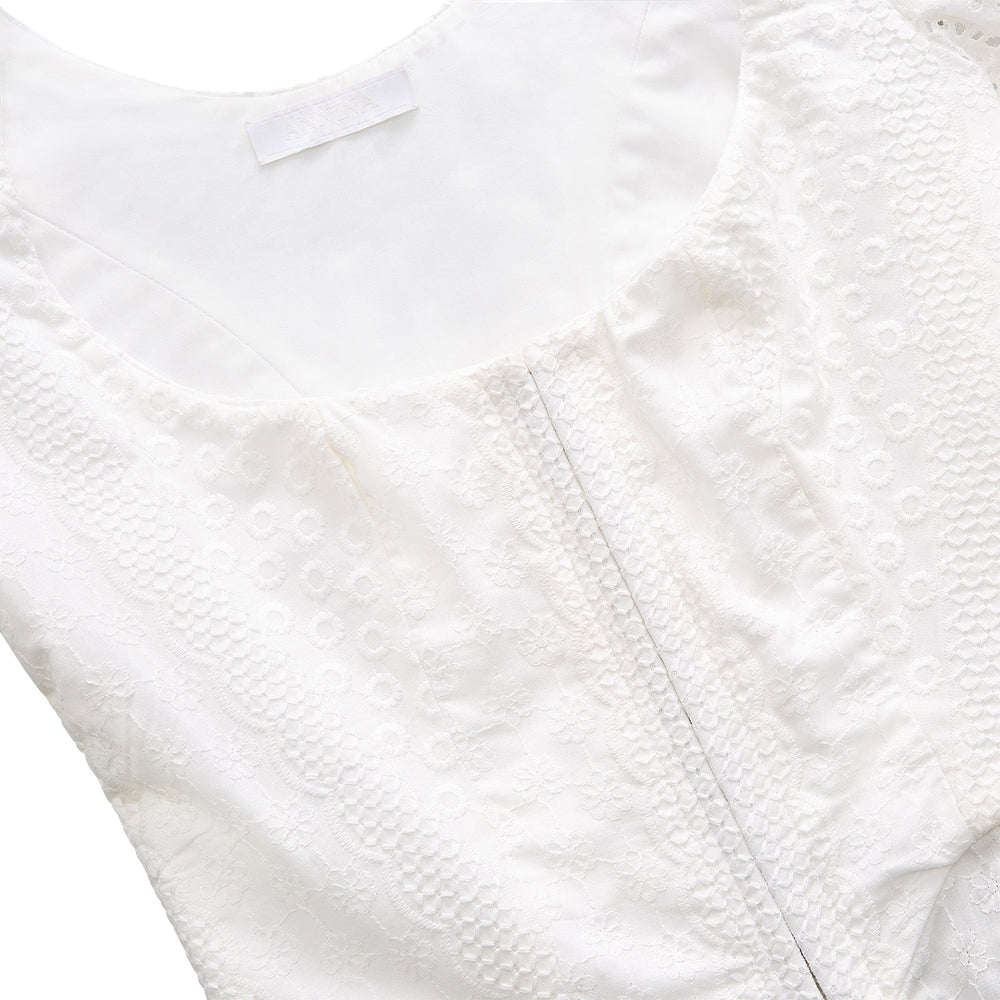 Roya Bodice in White Eyelet